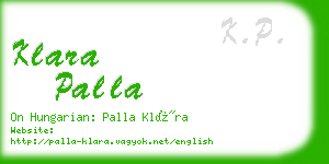 klara palla business card